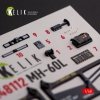KELIK K48112 MH-60L Black Hawk - interior 3D decals for ICM kit 1/48